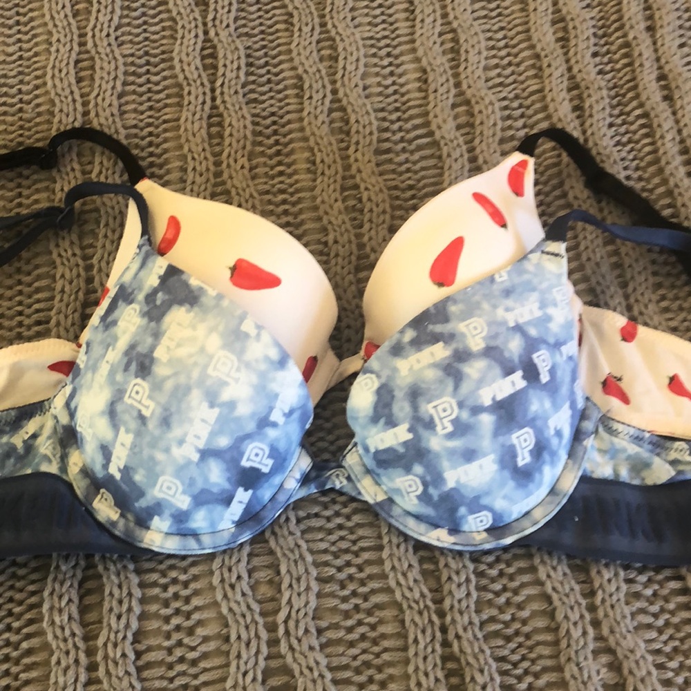Set of two PINK push up bras